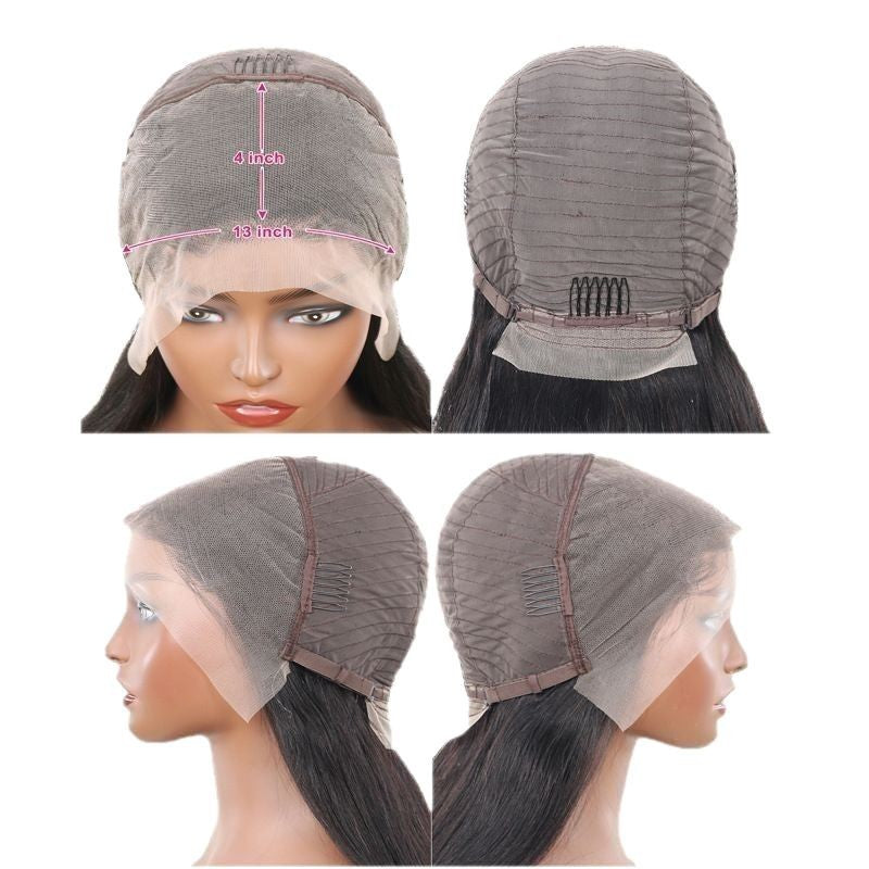 13x4 Dentelle droite Perruque avant Cheveux humains
