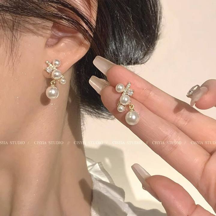 Boucles d'oreilles en écailles de fleurs rétro esthétiques