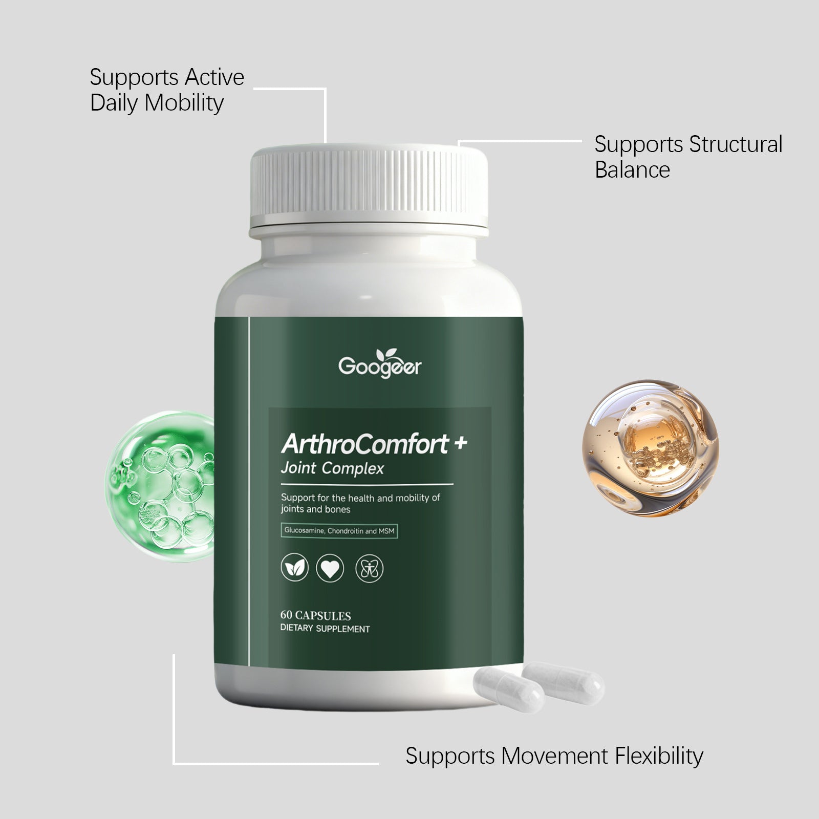 Soin doux pour les articulations du corps Capsules