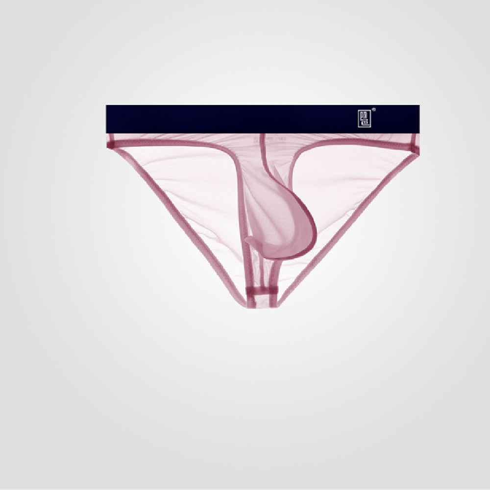 Sous-vêtements pour hommes Slips transparent en soie de glace Sexy Full transparent Trendy Personnalité masculine