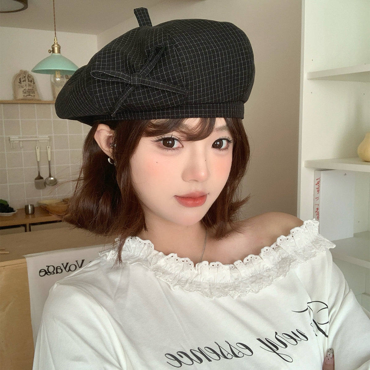 La petite chaîne femme d'été Bow Tie simple et élégant style Beret est approprié pour Outdo