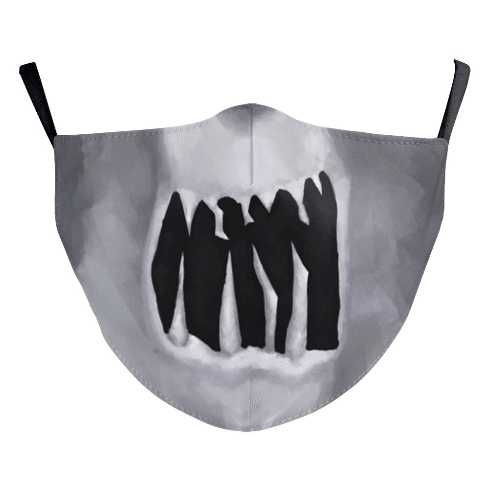 Carnival d'Halloween Impression numérique Funny Clown Face Double Layer Masque de poussière