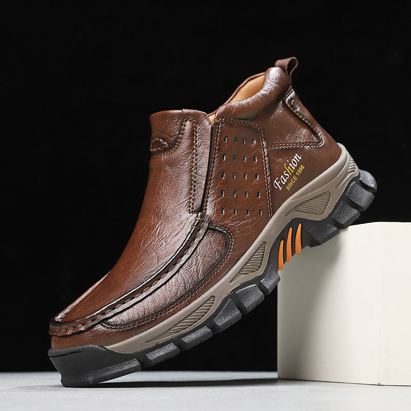 Bottes de cheville en métal casual hommes