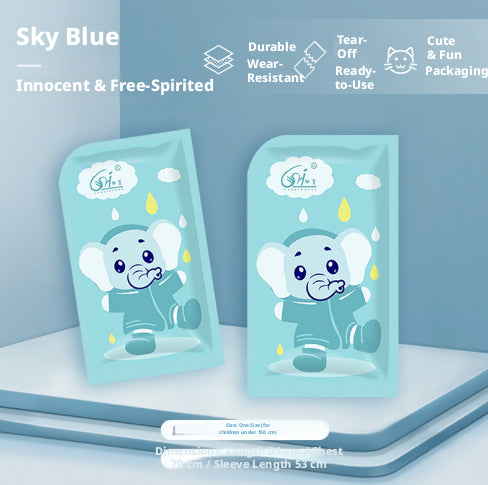 Paquet de imperméable jetables pour enfants bleu-1