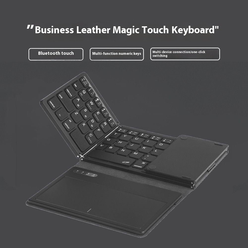 B055 Business Leather Large Touch Version Bluetooth pliant clavier