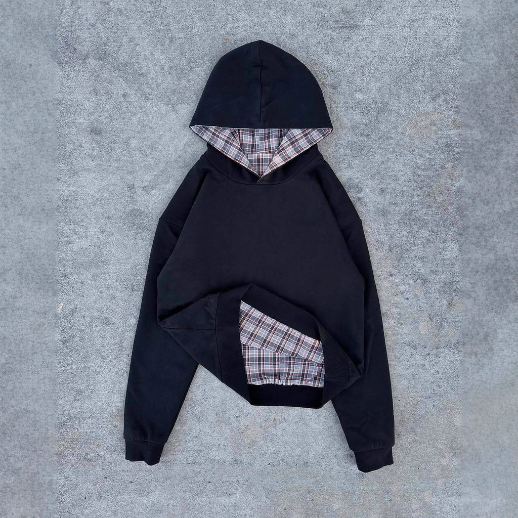 Sweater Hip Hop double face Retro Plaid Casual