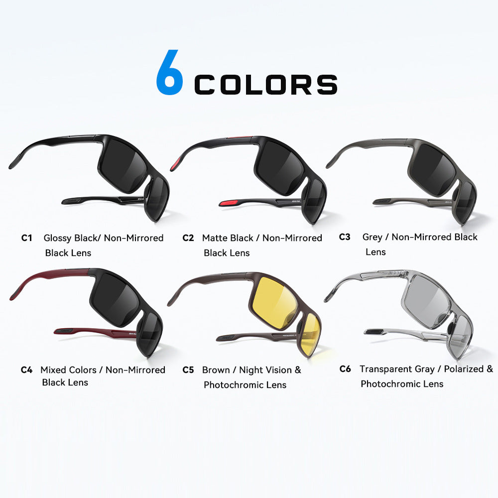 Lunettes de soleil polarisés à cadre carré KDEAM