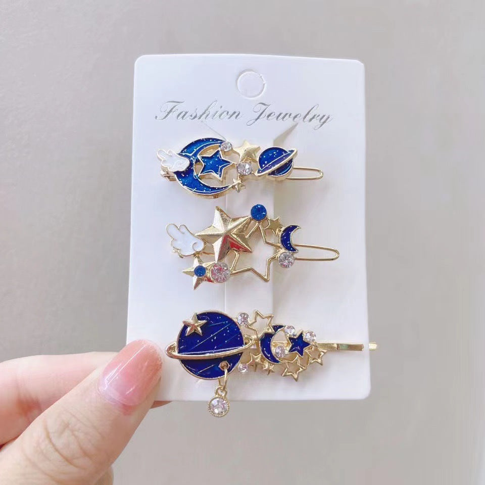 L'épingle à cheveux japonais de rêve esthétique Starry Sky mignon