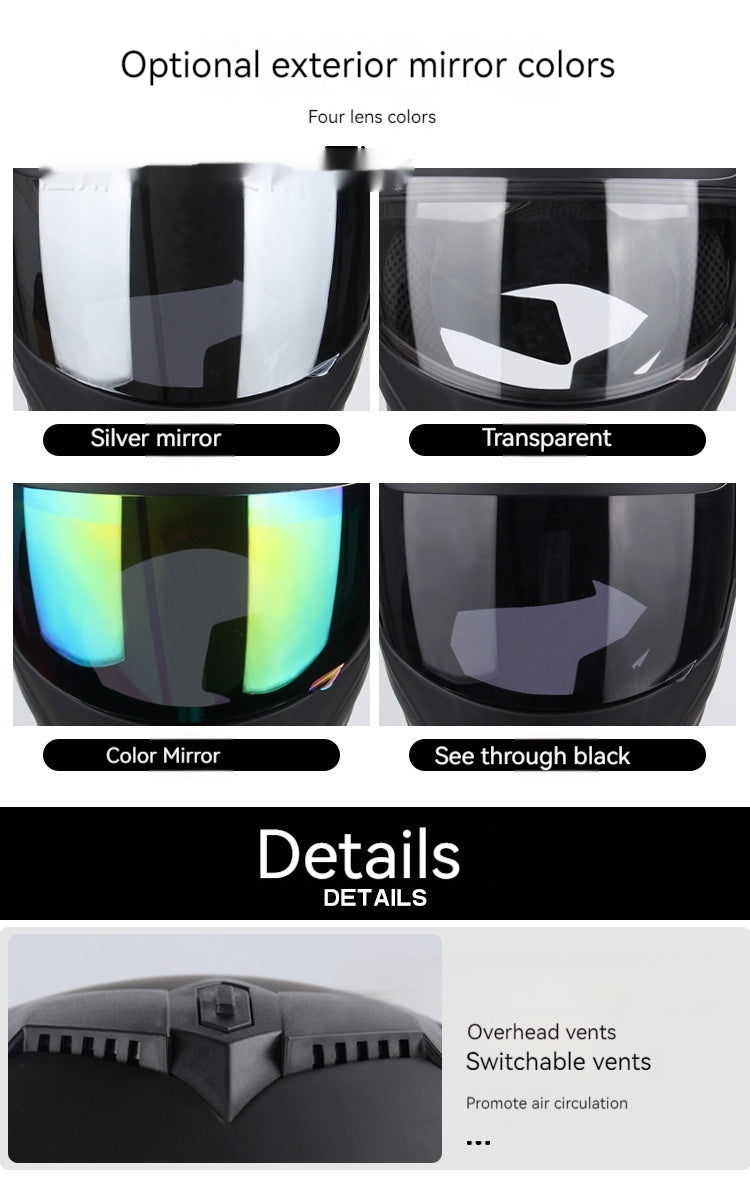 Motorcycle électrique double objectif exposé hommes et femmes casque de moto
