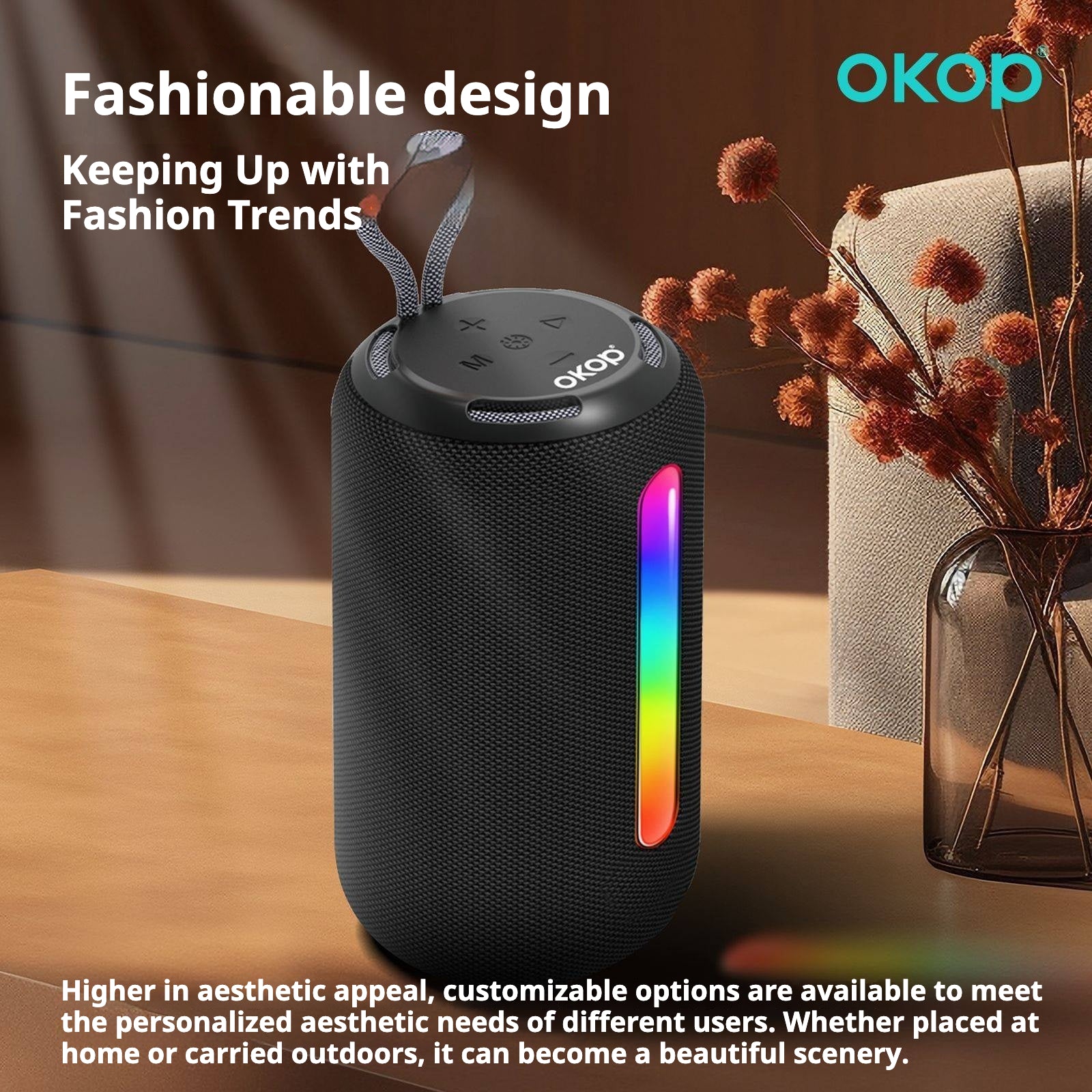 KP-599 Vente haut-parleur Bluetooth extérieur portable avec lumières LED subwoofer et lecteur de cartes