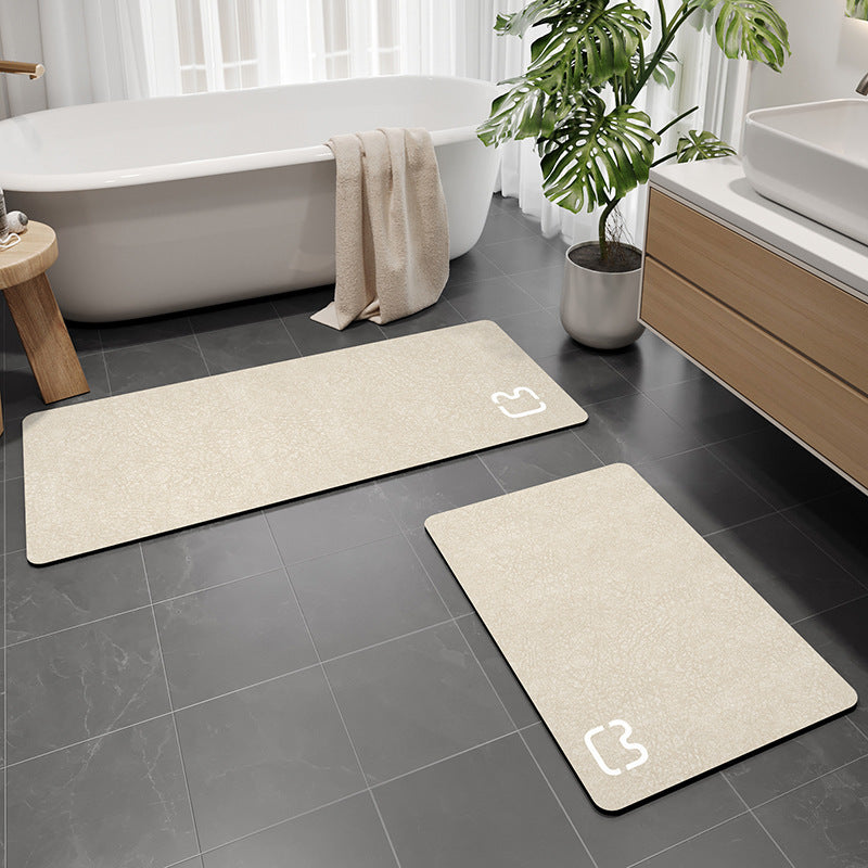 Tapis de sol de salle de bain antidérapant Diatomées Terre