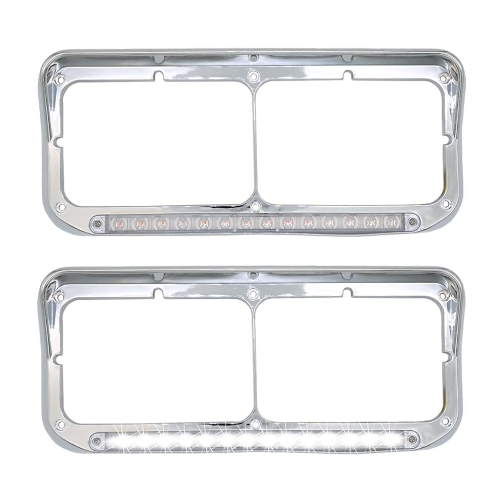 Pour Kenworth T400 T600 T800 W900B W900L clair phare Lunette LED blanche