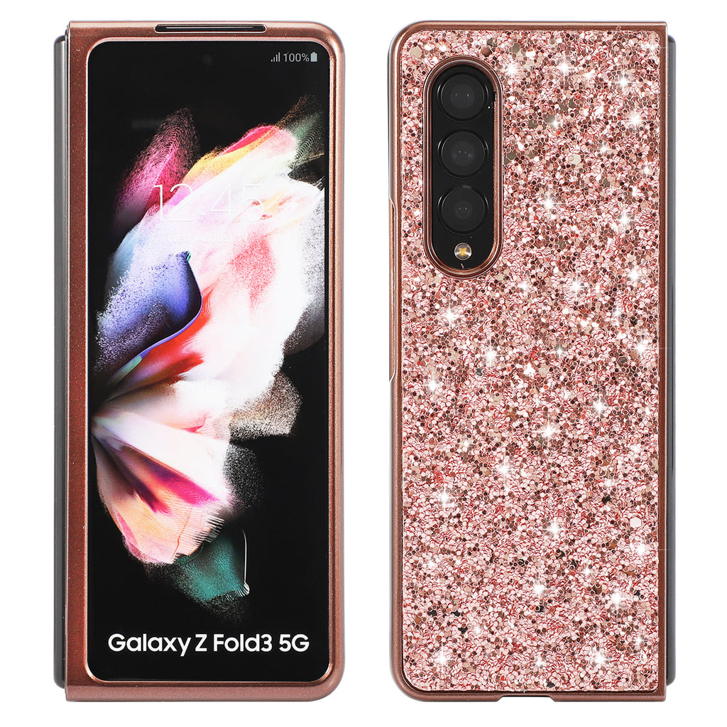 Électroplaquage de paillettes en poudre mijotant pliant shell phone Case