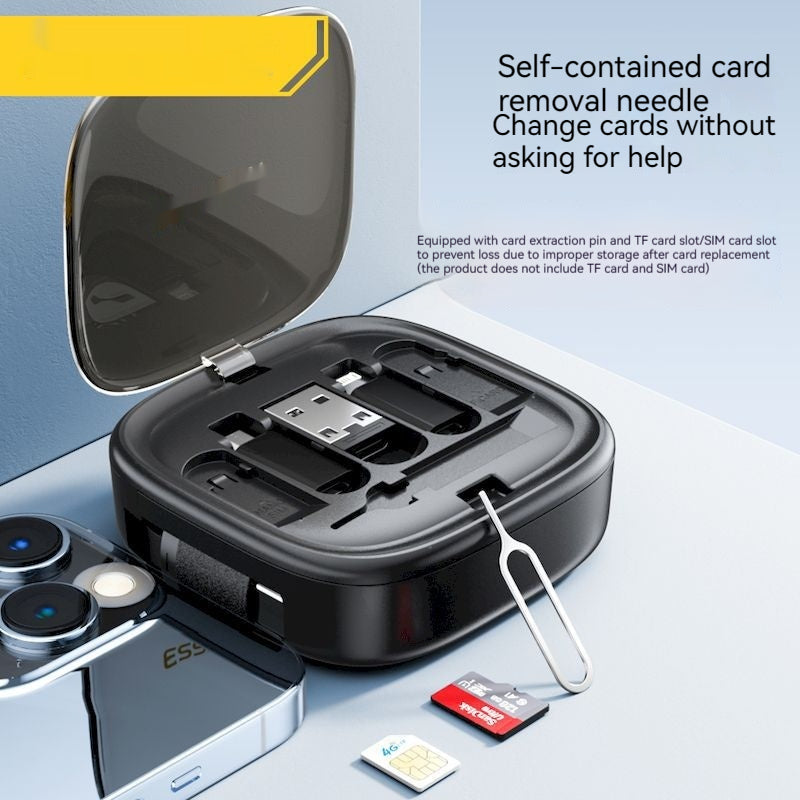 Data Cable Flexible Wire Storage 60W charge rapide Multi-fonction Mobile Téléphone Charger In