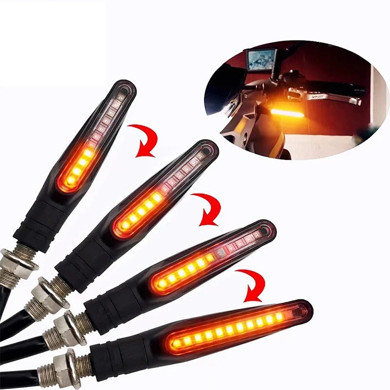 De bande LED Sequential Turn Signals pour les accessoires de moto modifiés 12V lumière de course