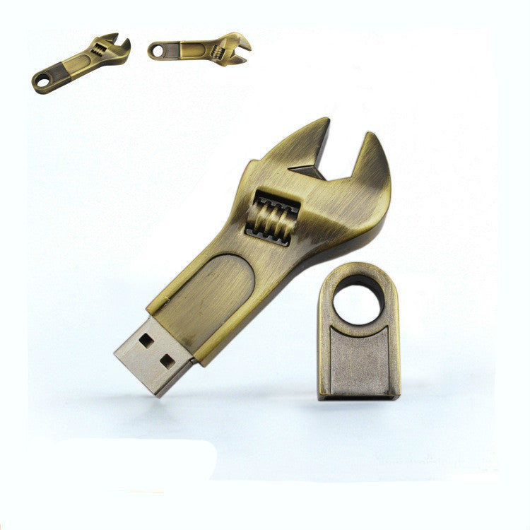 Metal Wrench U Disk Enterprise Business Conference Cadeau Double-tête Plum Blossom Activit