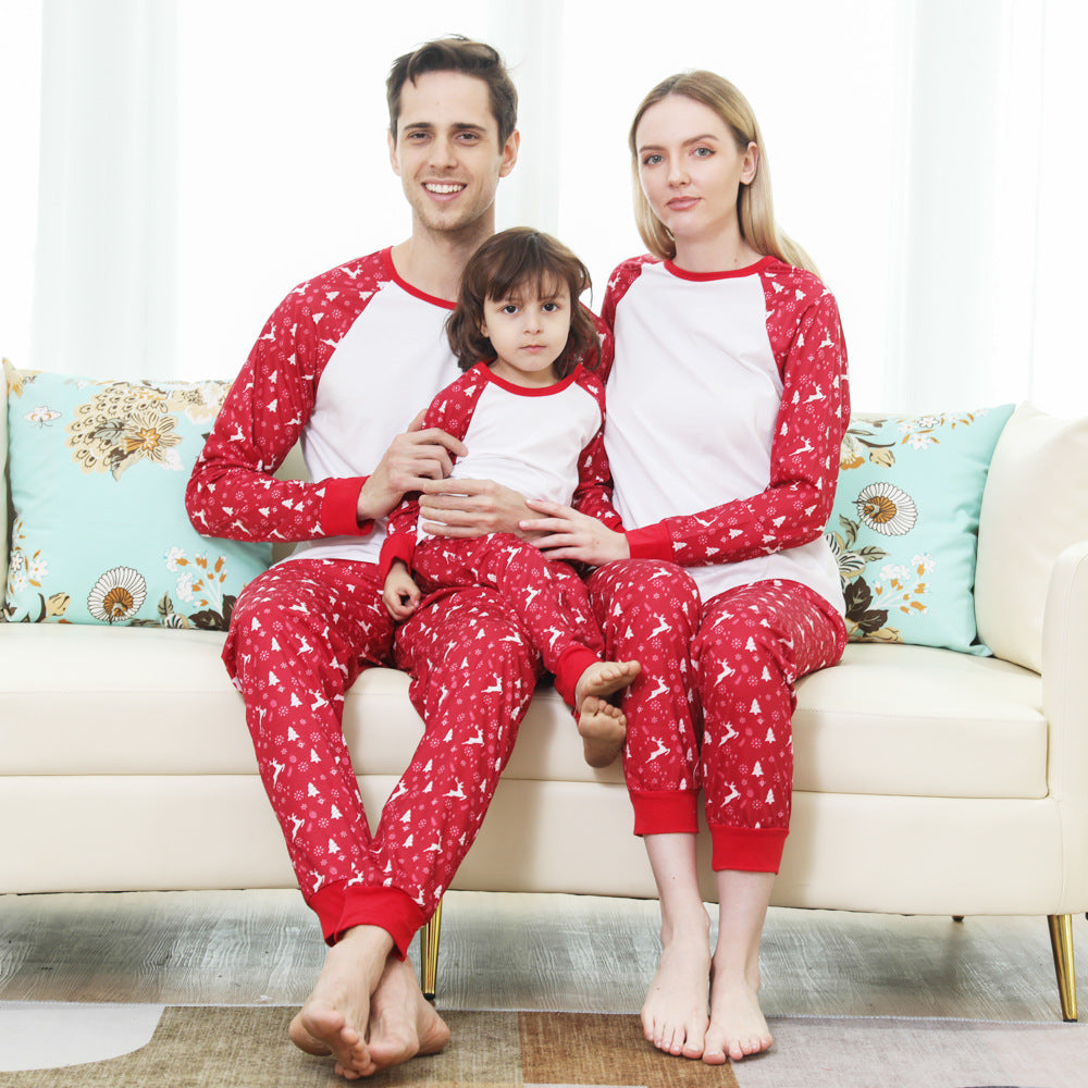European and American Fashion Print Family Pajama Set