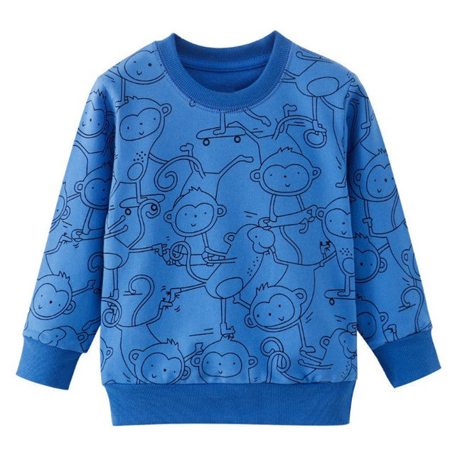 Jumping Meters Arrivée Sweatshirts de dessin animé pour garçons filles Cl