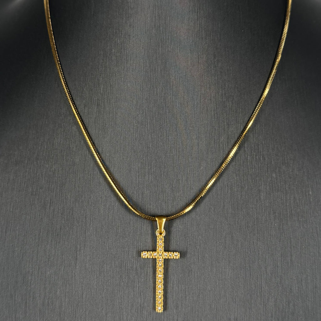 Chaîne Vintage Cross Snake style américain