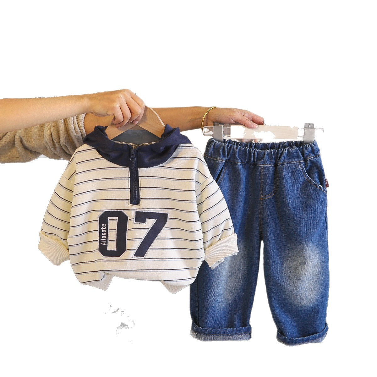 Bébé et tout-petit 1-4 ans vieux à capuche manches longues deux pièces