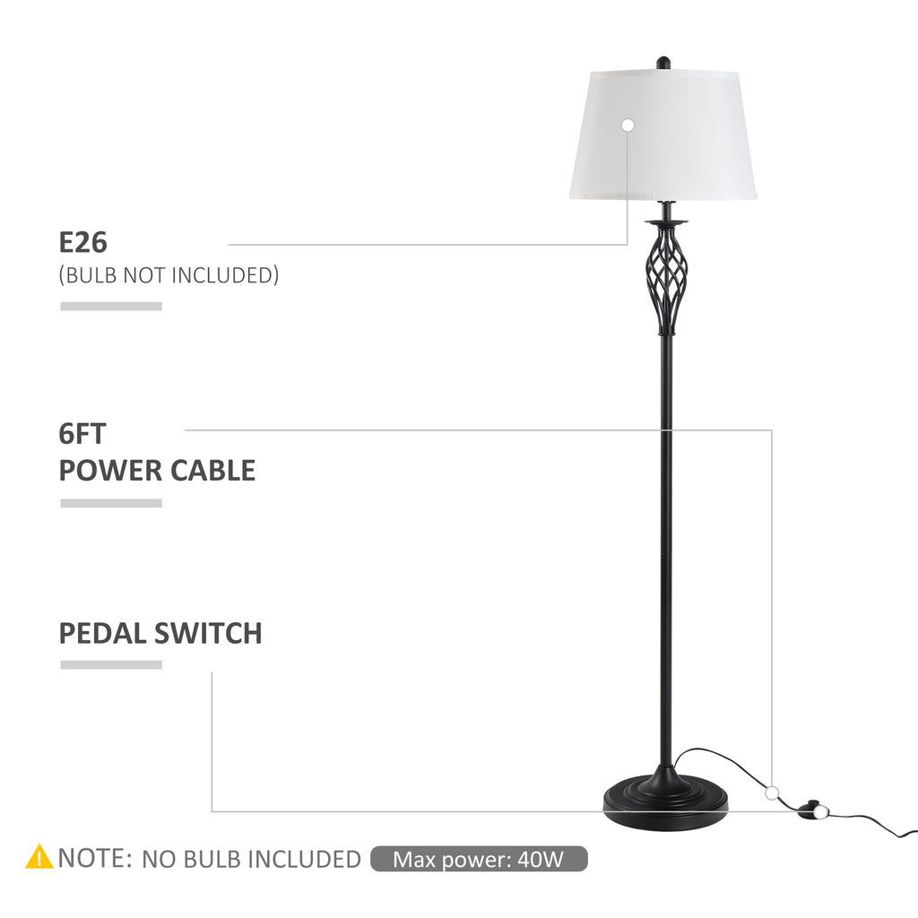 Ensemble de lampadaire de table 3 pièces avec pôle métallique