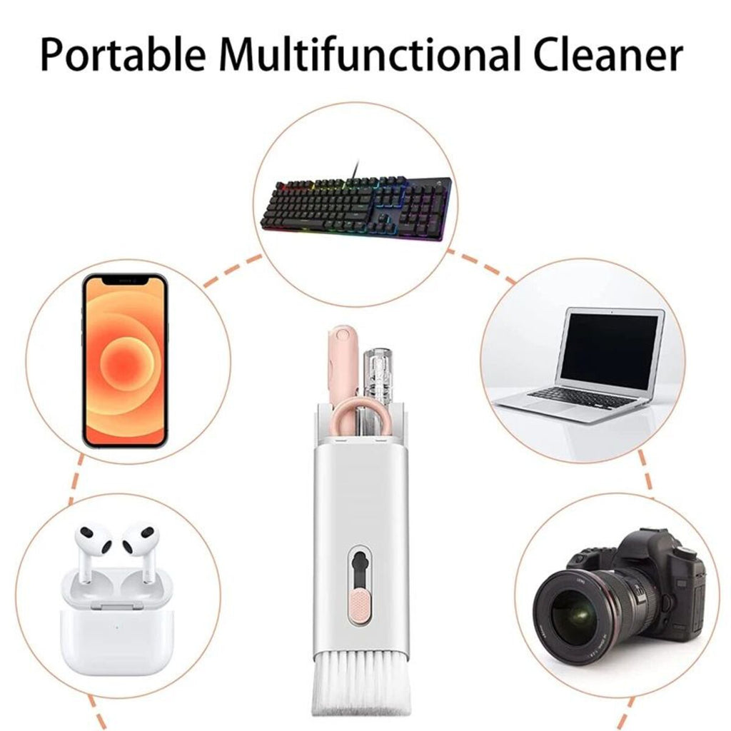 7 En 1 Kit de nettoyage de clavier d'ordinateur Pinceau de nettoyage d'oreiller pour clavier d'écouteur Clea