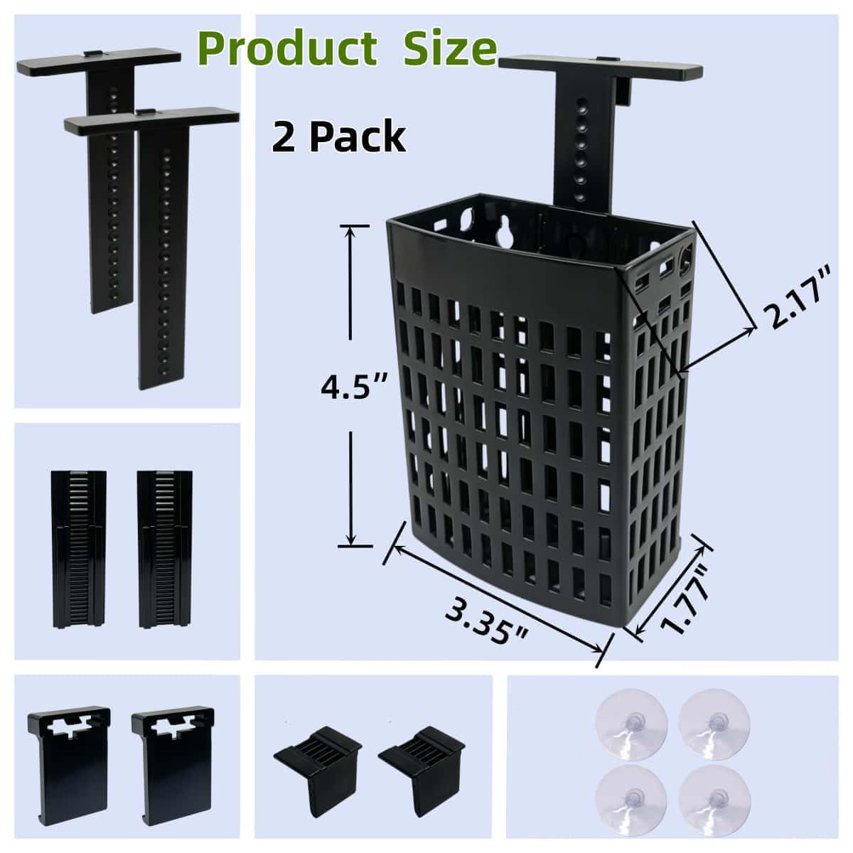 Porte-usine d'aquarium amélioré 2 packs
