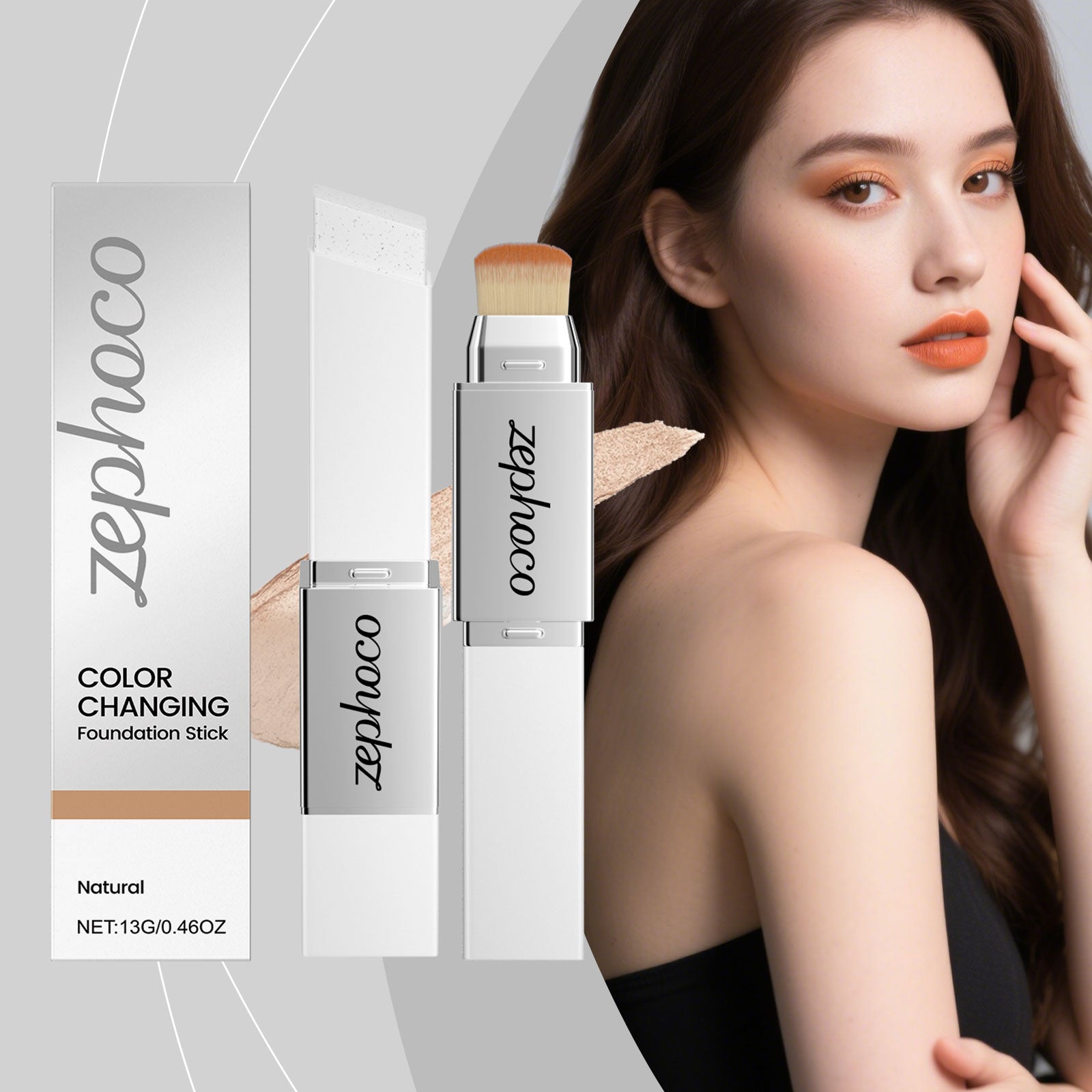 Deux en une couleur changer la fondation Maquillage bâton - naturel Couleur-13g 1 boîte