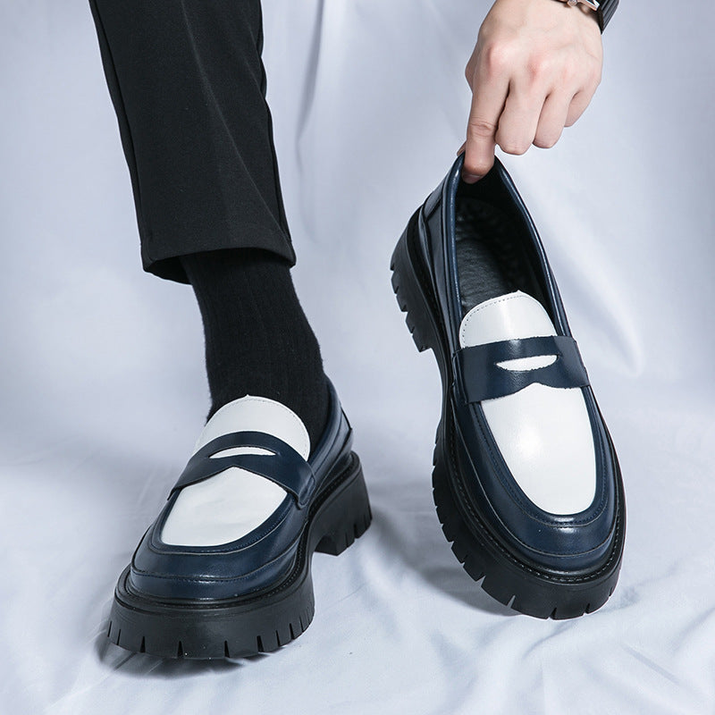 Saisonnier Tendance de style britannique Chaussure en hauteur épaisse pour hommes