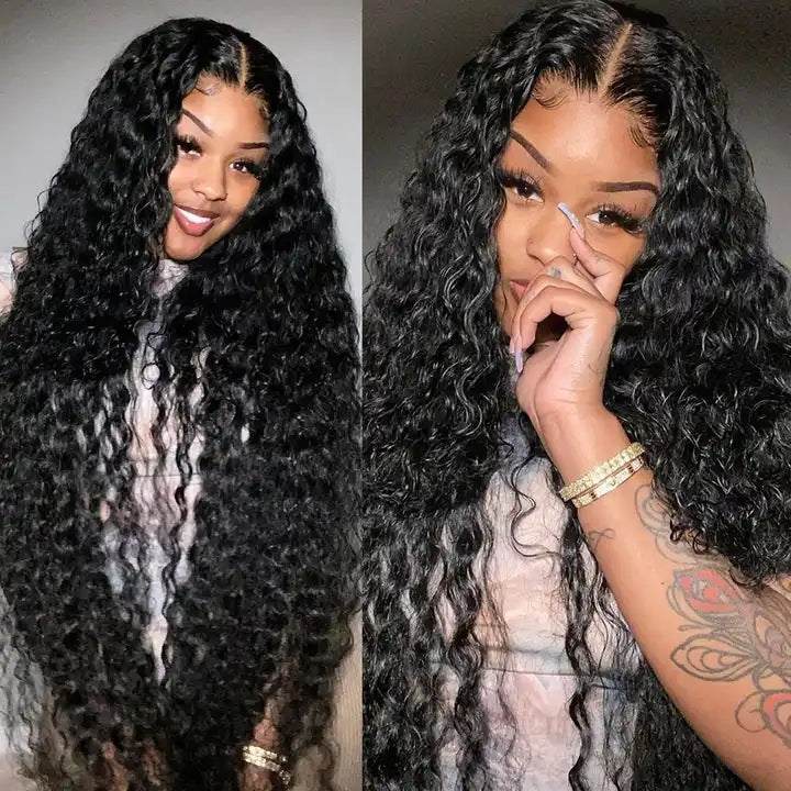 12a Onde d'eau Cheveux humains 13x4 Perruque de dentelle