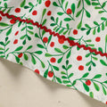 Bébé enfant Bébé Filles Robe de Noël Manche courte Arbre de Noël Brodé Plaid Ca