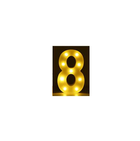 Lumineux LED Letter Number Night Light Anglais Alphabet Number Batterie Lampe Romantique Weddi