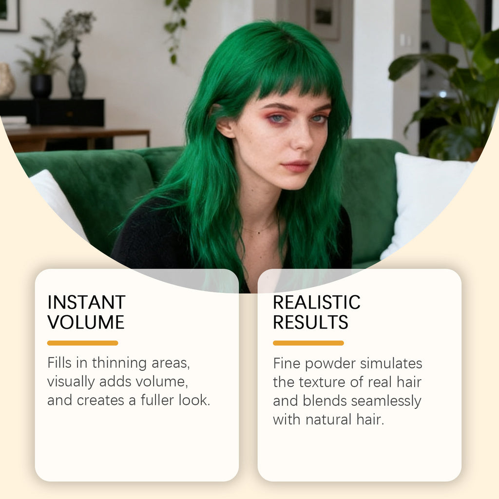 Vaporisateur de cheveux temporaire vert pour un look élégant avec une couleur uniforme naturelle qui dure