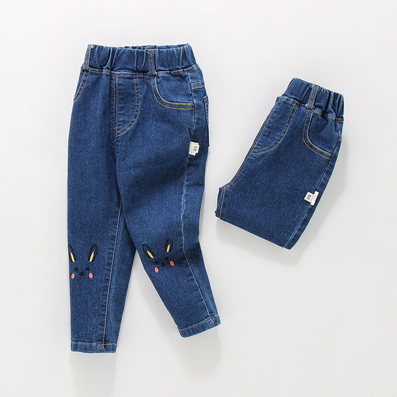 Jeans de coton casual stretch pour filles