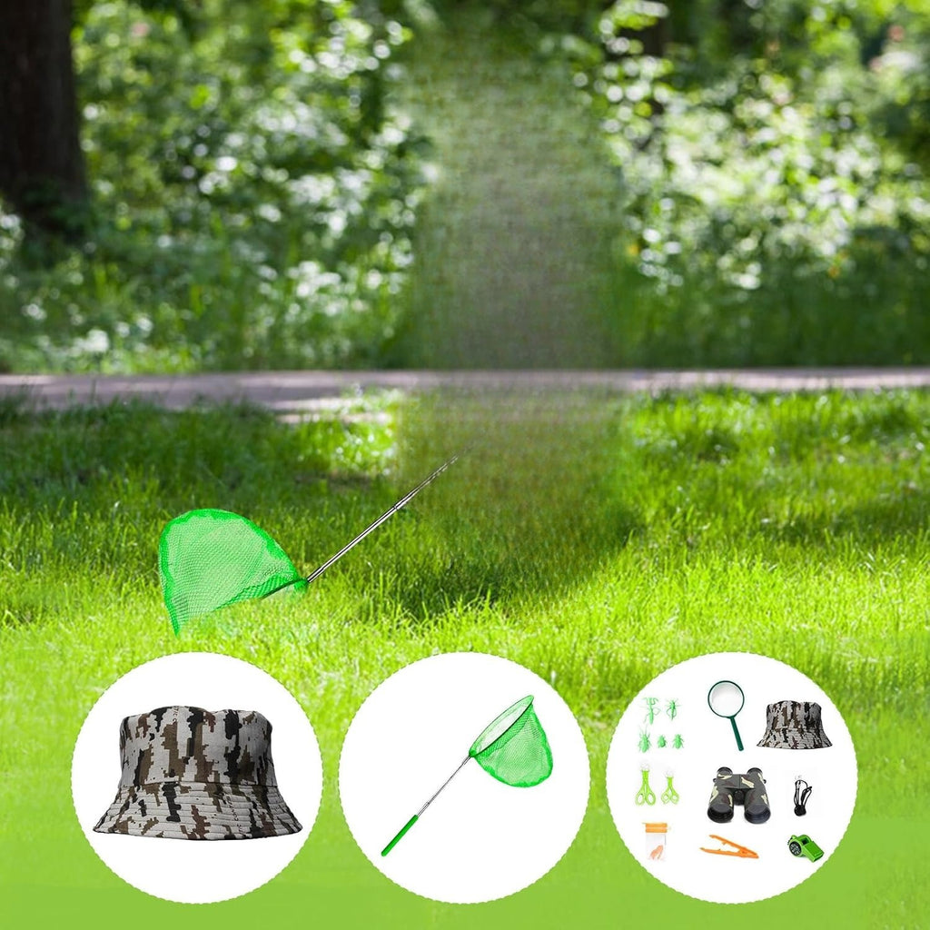 13-Piece Outdoor Nature Exploration Kit with Landing Net