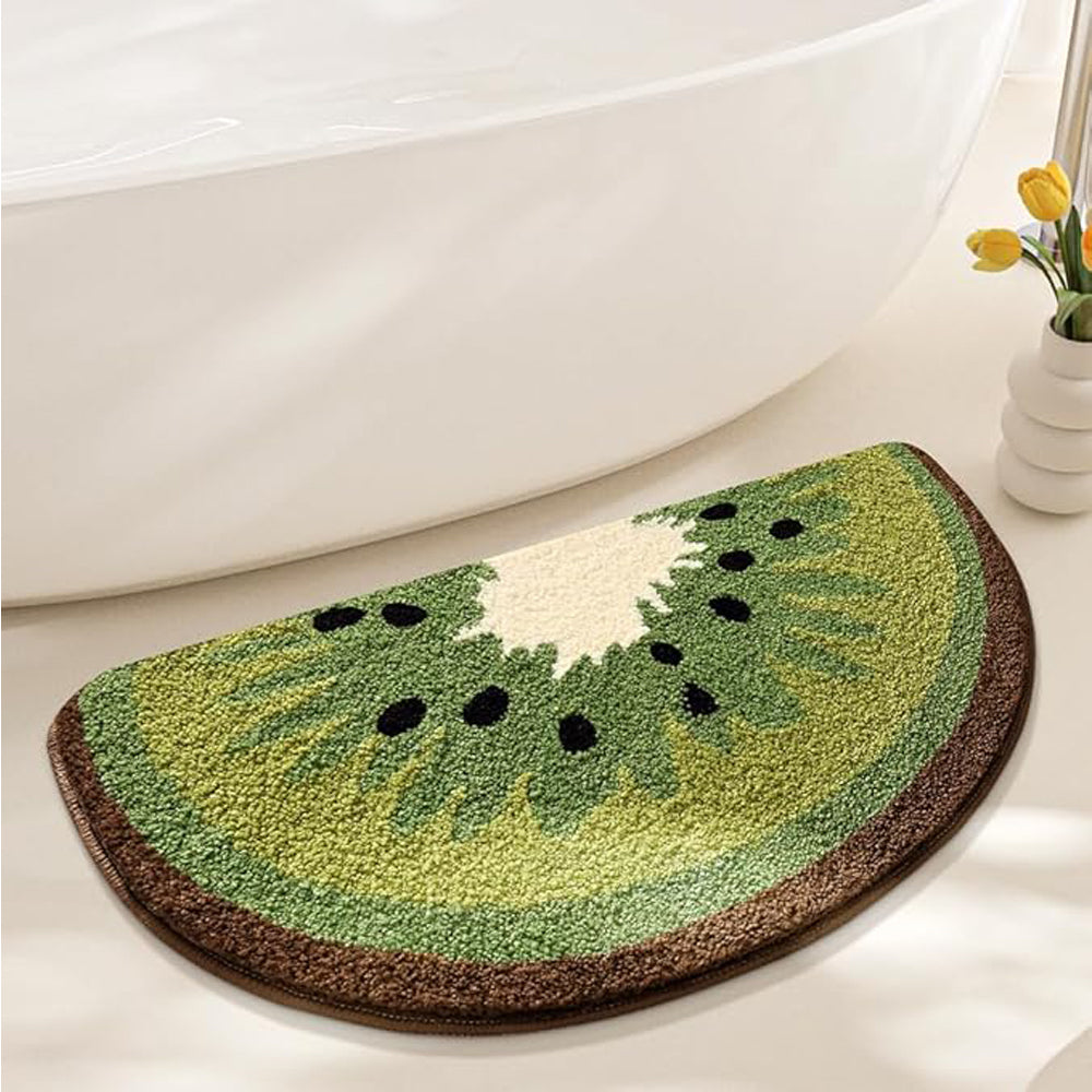 Baignoire Kiwi Fruit Mats mignons Rugs de salle de bains