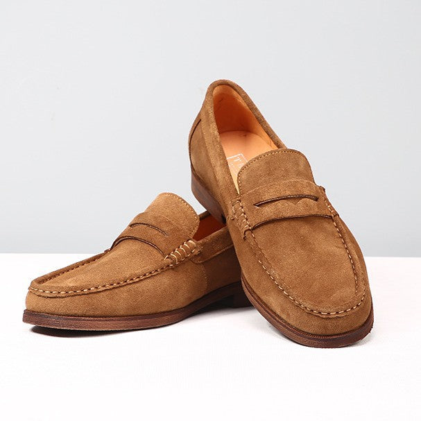 Mocassins en cuir homme Chaussures de bateau en cuir véritable Slip-on Suede