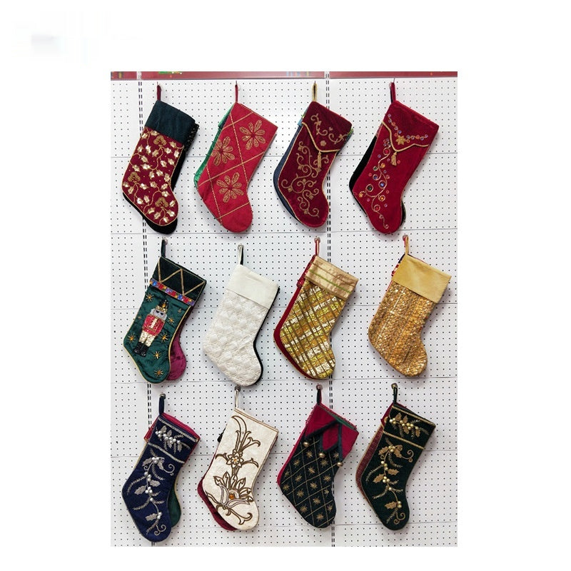 Broderie perlée Accueil Noël Bas