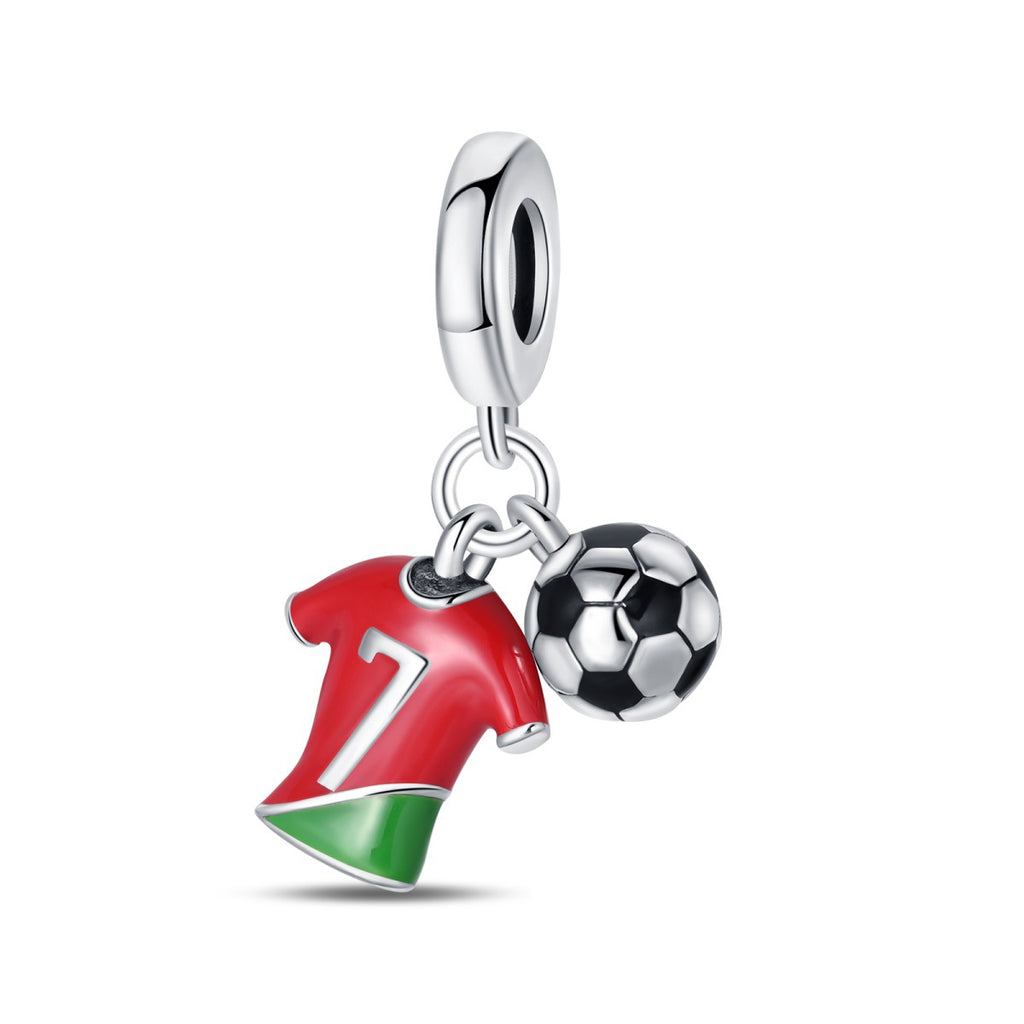 Football Bricolage perles Pendentif Bracelet Accessoires