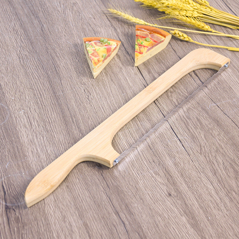 Couteau de coupe à pain déraillé résistant au cintrage en bois