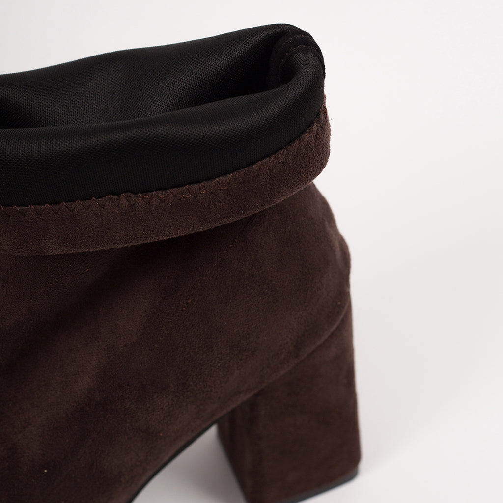 Anglais Vintage Élégant Block Talon Slip Sur Bottes Ankle Femmes Automne Hiver Arrivée Élastique