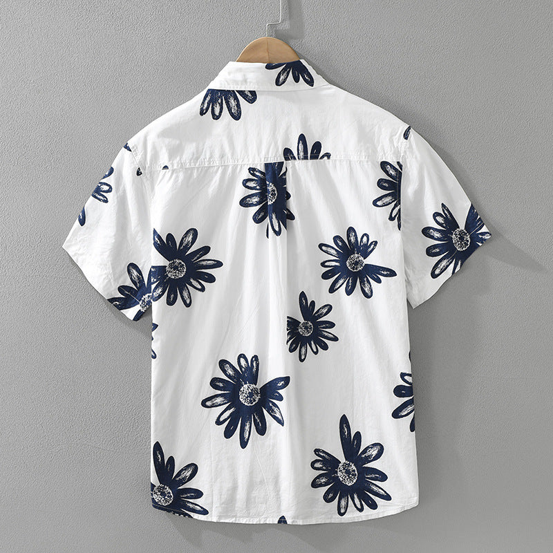8286 Chemise à manches courtes imprimé japonais tendance