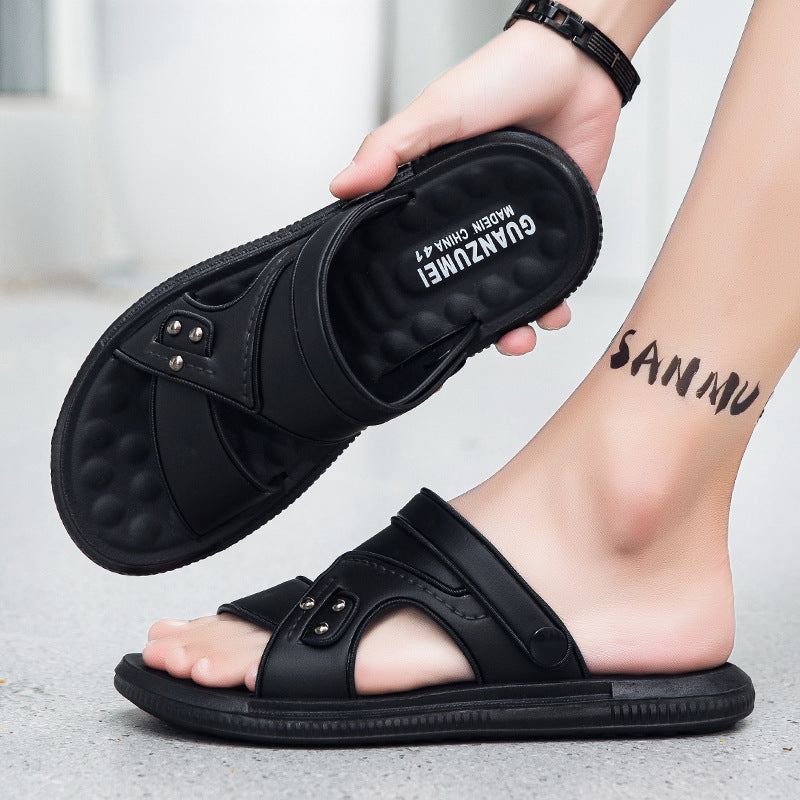 Hommes Sandales Platform Design en cuir double usage pour la plage et l'usure extérieure