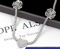 925 Argent Set Moissani Hip-hop Collier Rose Personnalisé