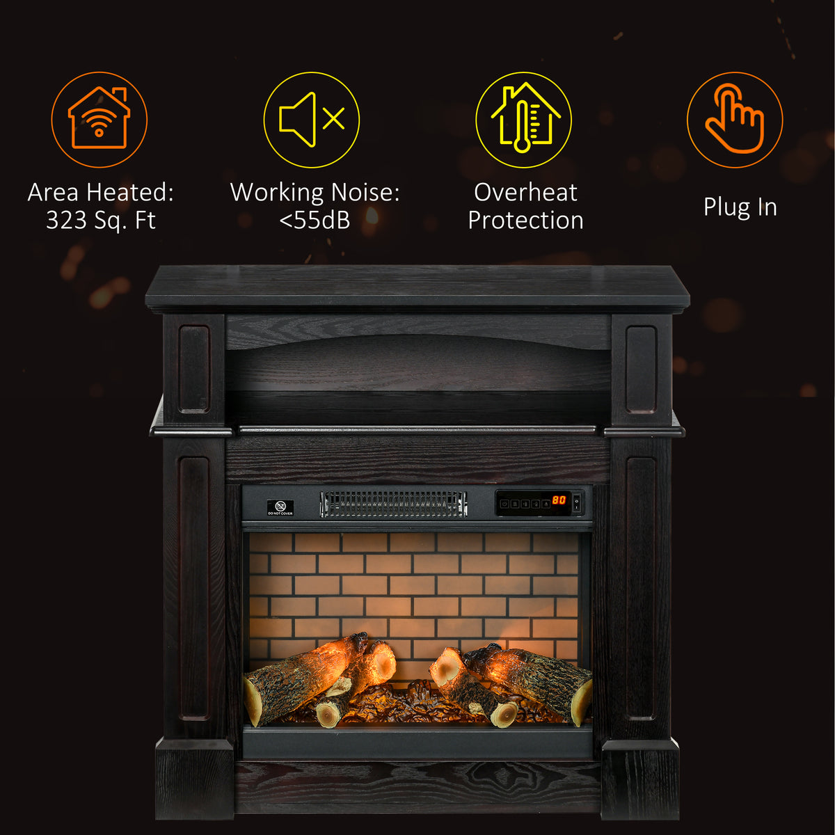 Cheminée électrique 32" avec Mantel