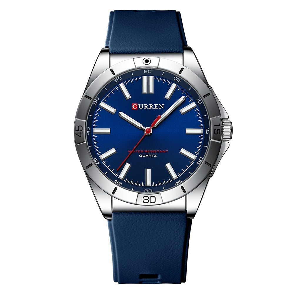Simple Unisex ronde Silicone-bande montres étanches