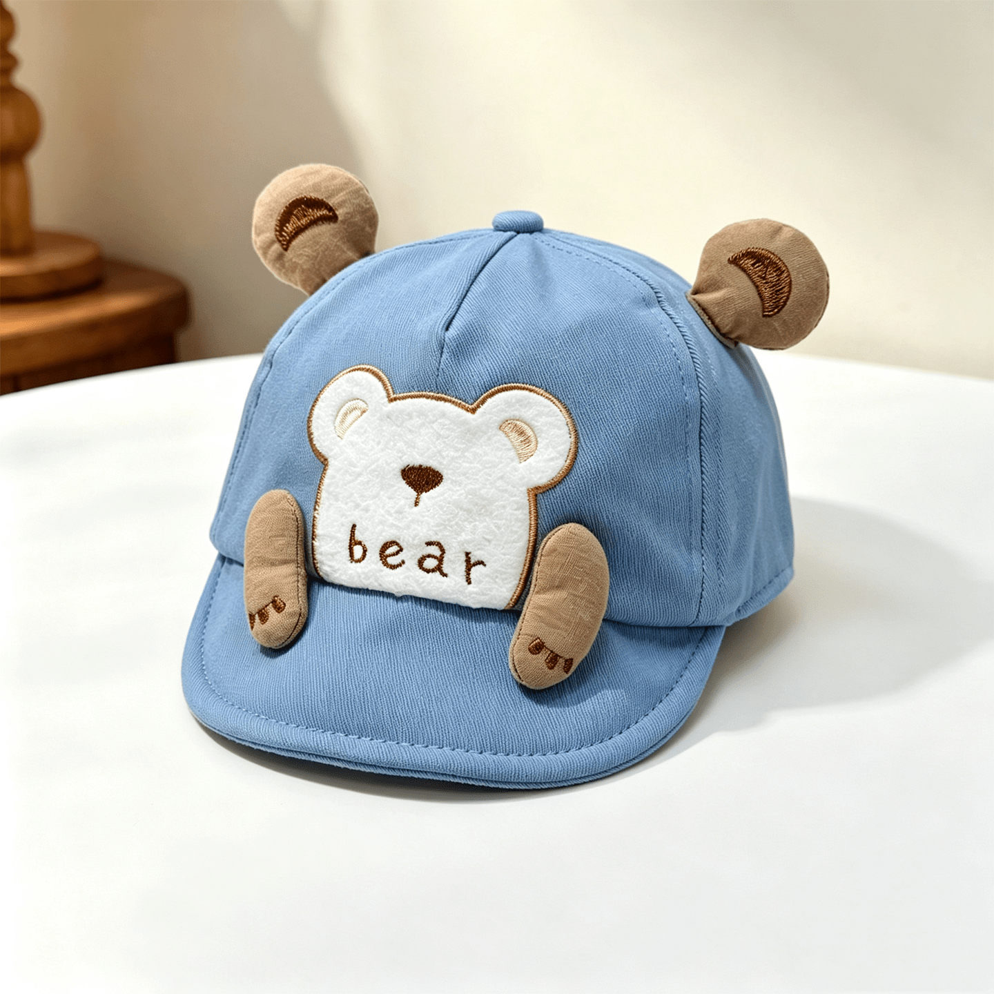 Oreilles d'ours tridimensionnelles d'été pour enfants Brodées Casquette de baseball avec douce et mignonne