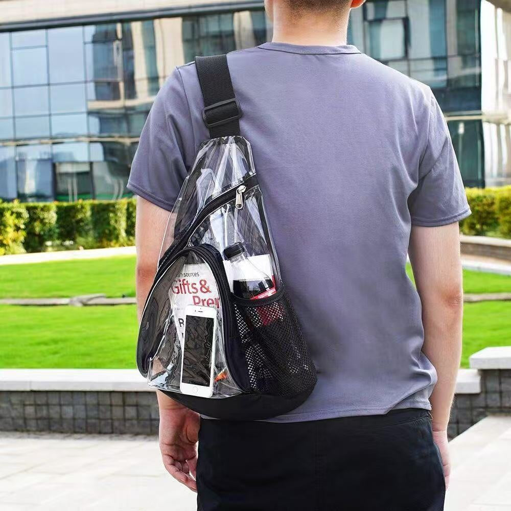 Sac transparent en plastique à épaule unique Portable Et grande capacité