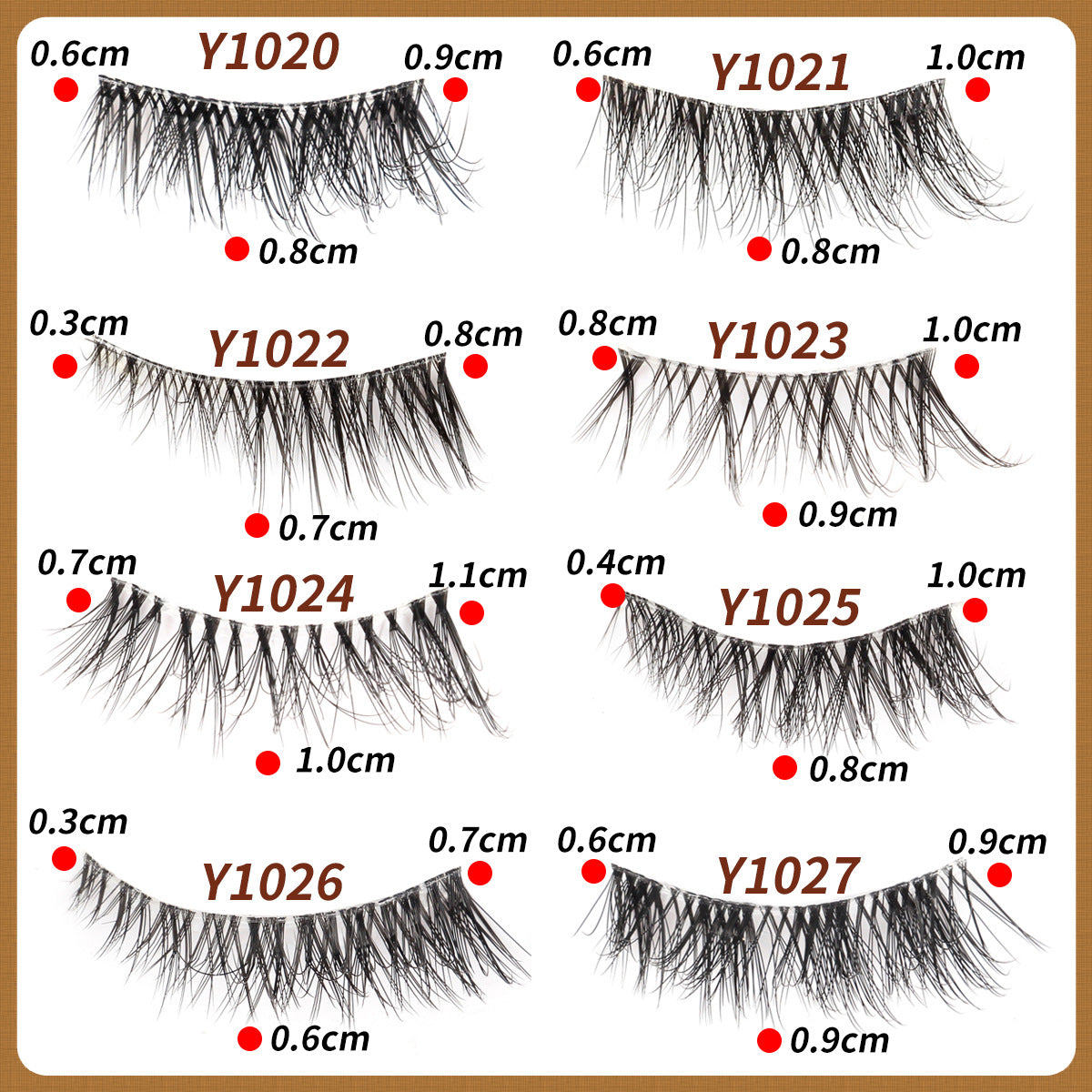 Femmes Portable Européen et style américain Sheer demi-longueur faux cils