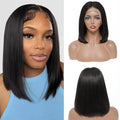 Short Bob Perruque devant Dentelle Amazon Bobhaircut Noir Court cheveux droits Perruque pleine tête